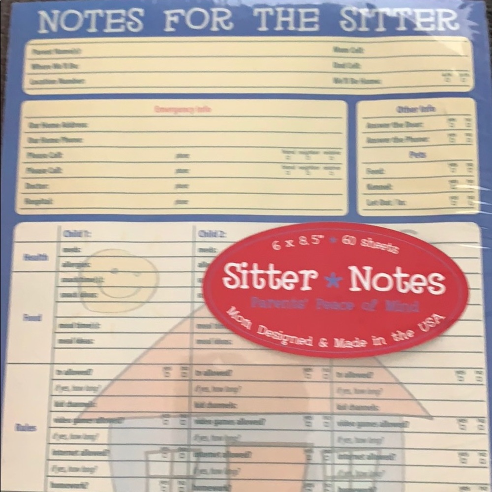 Notepad for babysitters - Picture 2 of 3